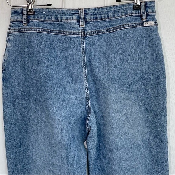 Vintage Carolina Blues Stretch Jeans Straight High Rise Blue Denim Size 8 Tall - Picture 4 of 15